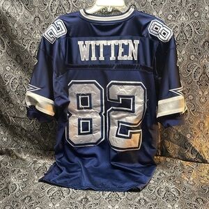 Reebok-Witten Dallas Cowboys Football Jersey- #82 NFL-Navy Blue